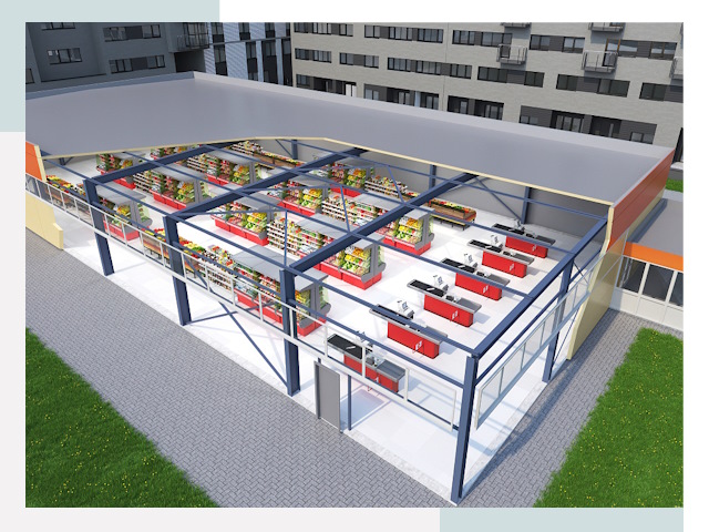 Строительство магазинов в Кострома от 613 руб. за м²