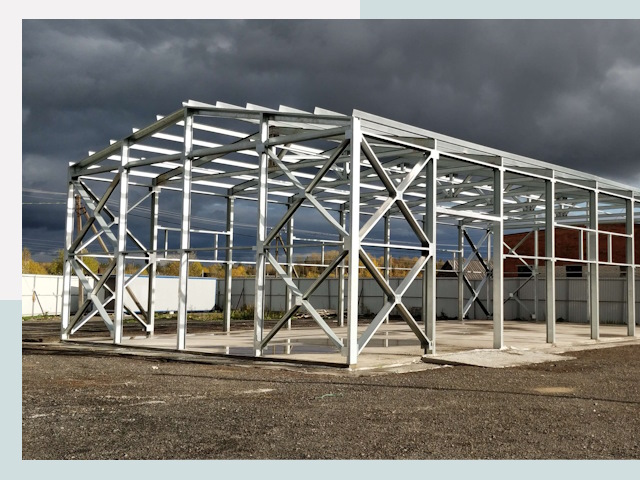 Двускатные ангары в Кострома от 613 руб. за квадрат