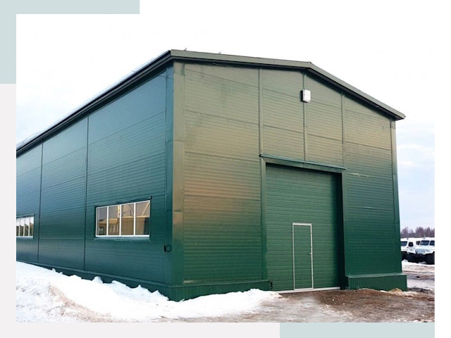 Двускатные ангары в Костроме