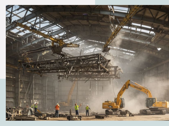 Демонтаж ангаров в Костроме от 613 руб. за м²